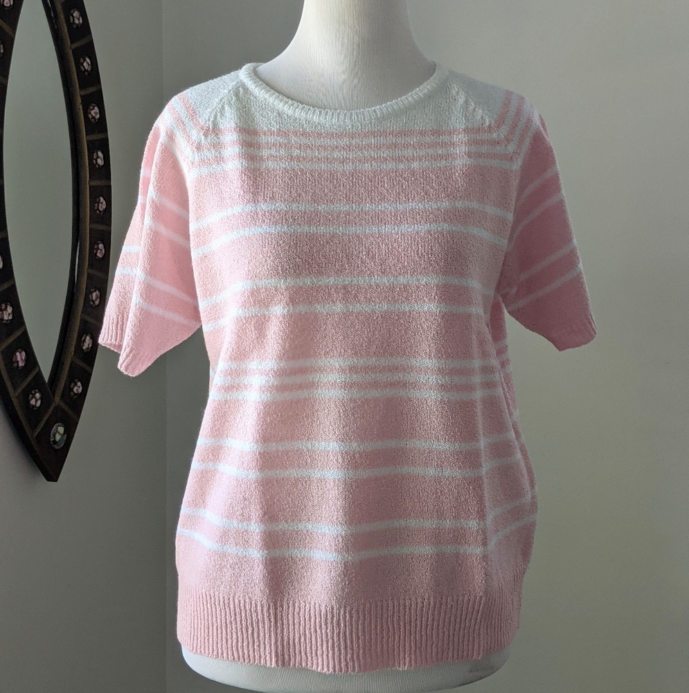 Vintage Basic Editions Striped Pullover Knit Jump… - image 1